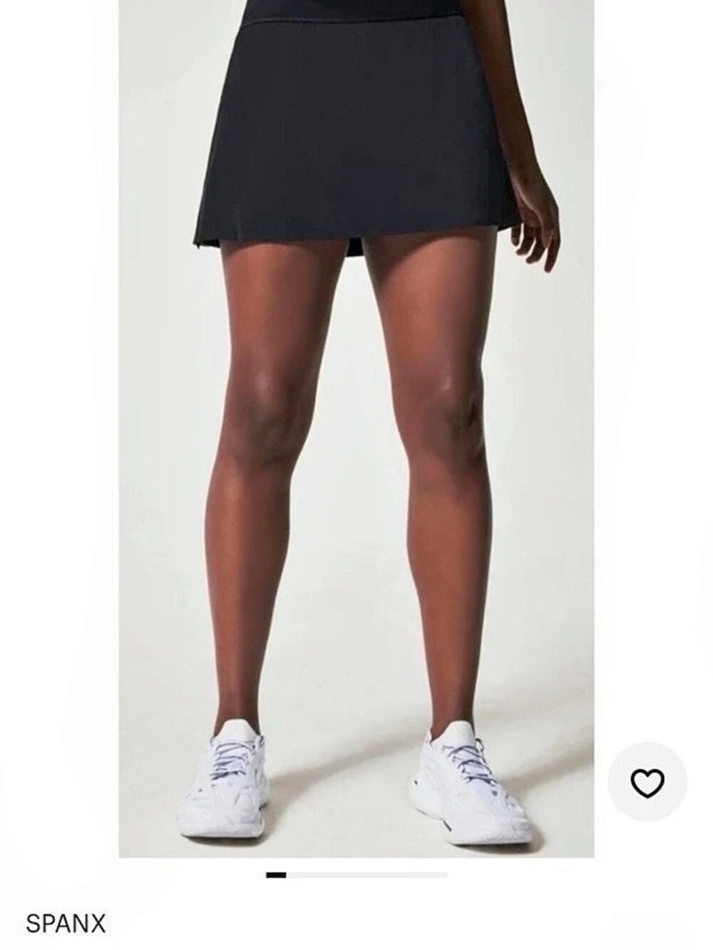 SPANX 14" Get Moving Athletic Skort, Black, Sz Large